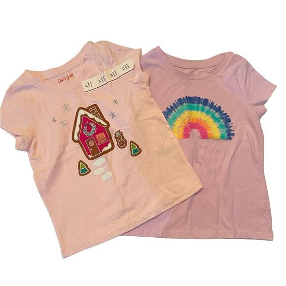105- 2 SHORT SLEEVE TOPS, sz 3T - Picture 1 of 2
